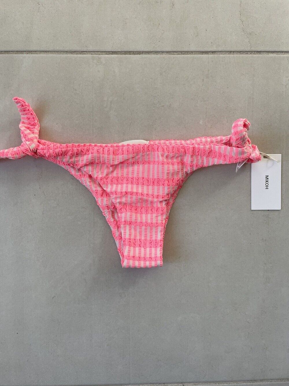 Mikoh Swim Bikini Bottom Gingham Seersucker Beach Summer Coquette Cottagecore